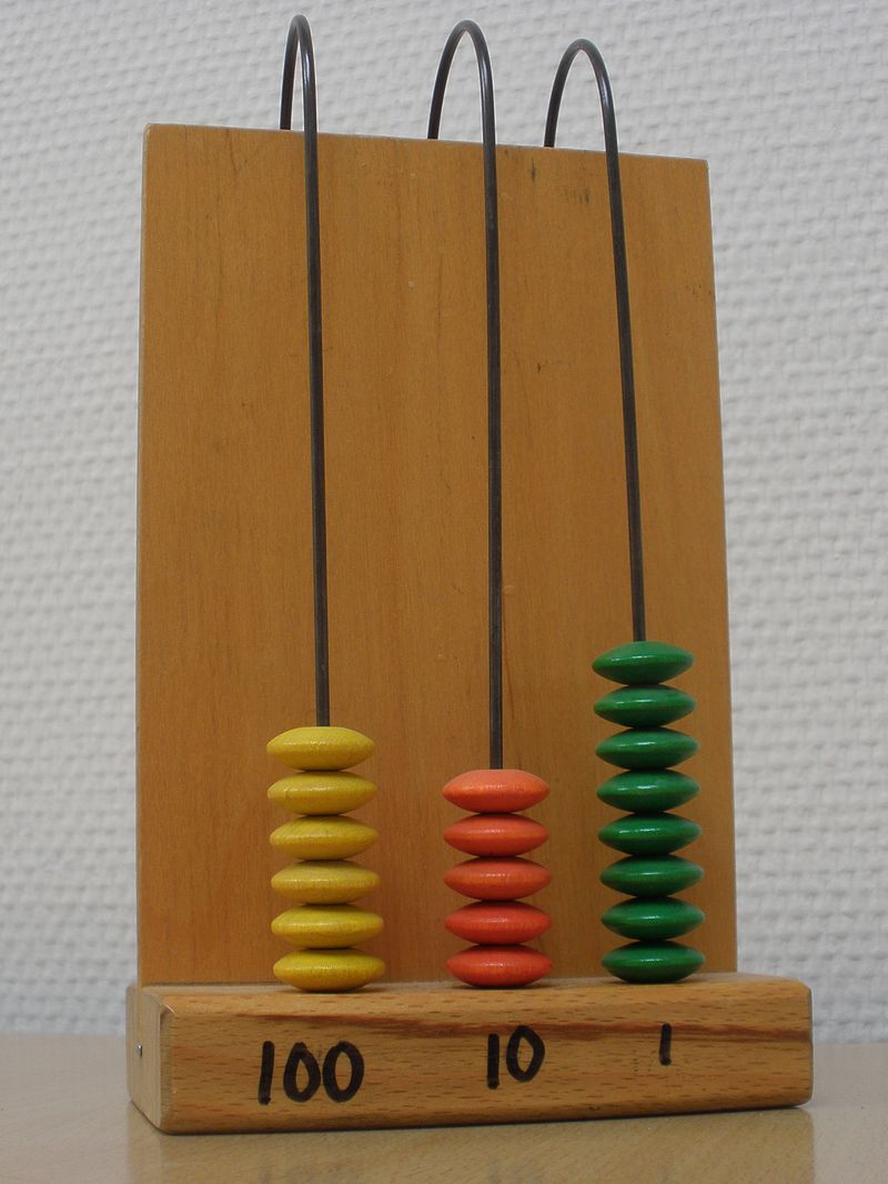 abacus met getallen